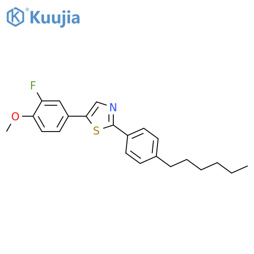 Thiazole, 5-(3-fluoro-4-methoxyphenyl)-2-(4-hexylphenyl)- structure