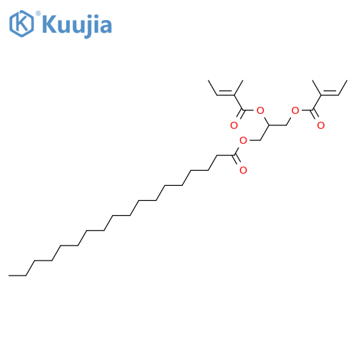 1-Acylglycerol 2,3-ditiglates; Glycerol 1-octadecanoate 2,3-ditiglate structure