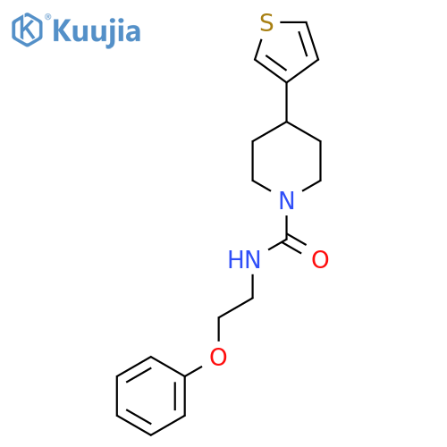 N-(2-phenoxyethyl)-4-(thiophen-3-yl)piperidine-1-carboxamide structure