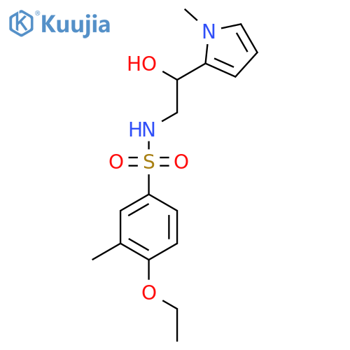 4-ethoxy-N-2-hydroxy-2-(1-methyl-1H-pyrrol-2-yl)ethyl-3-methylbenzene-1-sulfonamide structure