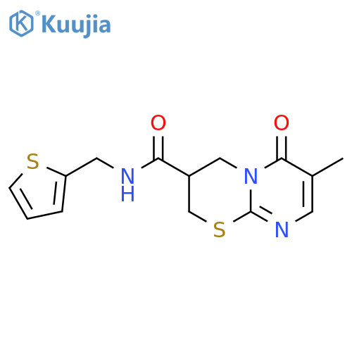 7-methyl-6-oxo-N-[(thiophen-2-yl)methyl]-2H,3H,4H,6H-pyrimido[2,1-b][1,3]thiazine-3-carboxamide structure