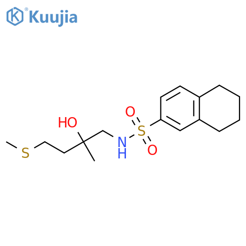 4-(methylsulfanyl)-2-(5,6,7,8-tetrahydronaphthalene-2-sulfonamido)methylbutan-2-ol structure