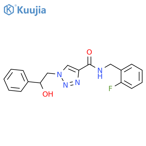 N-[(2-fluorophenyl)methyl]-1-(2-hydroxy-2-phenylethyl)-1H-1,2,3-triazole-4-carboxamide structure
