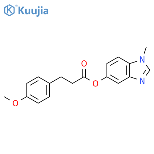1-methyl-1H-1,3-benzodiazol-5-yl 3-(4-methoxyphenyl)propanoate structure