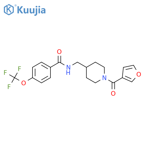 N-{[1-(furan-3-carbonyl)piperidin-4-yl]methyl}-4-(trifluoromethoxy)benzamide structure