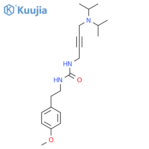 3-{4-bis(propan-2-yl)aminobut-2-yn-1-yl}-1-2-(4-methoxyphenyl)ethylurea structure