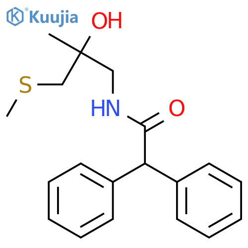 N-2-hydroxy-2-methyl-3-(methylsulfanyl)propyl-2,2-diphenylacetamide structure