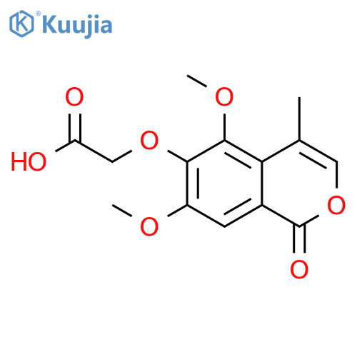 Acetic acid, [(5,7-dimethoxy-4-methyl-1-oxo-1H-2-benzopyran-6-yl)oxy]- structure