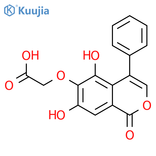 Acetic acid, [(5,7-dihydroxy-1-oxo-4-phenyl-1H-2-benzopyran-6-yl)oxy]- structure