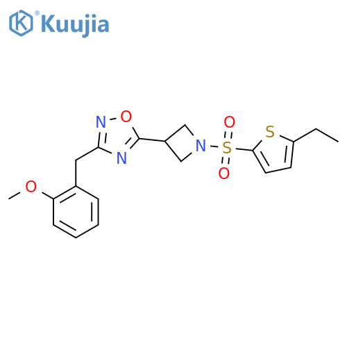 5-{1-(5-ethylthiophen-2-yl)sulfonylazetidin-3-yl}-3-(2-methoxyphenyl)methyl-1,2,4-oxadiazole structure