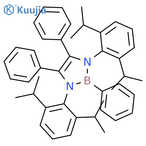 1H-1,3,2-Diazaborole, 1,3-bis[2,6-bis(1-methylethyl)phenyl]-2,3-dihydro-2,4,5-triphenyl- structure