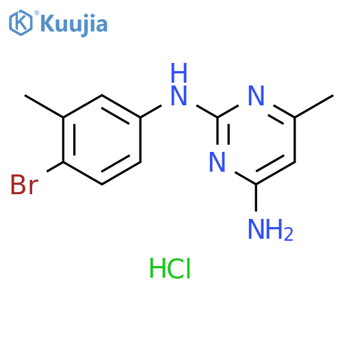 N2-(4-bromo-3-methylphenyl)-6-methylpyrimidine-2,4-diamine hydrochloride structure