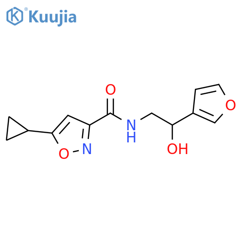 5-cyclopropyl-N-[2-(furan-3-yl)-2-hydroxyethyl]-1,2-oxazole-3-carboxamide structure