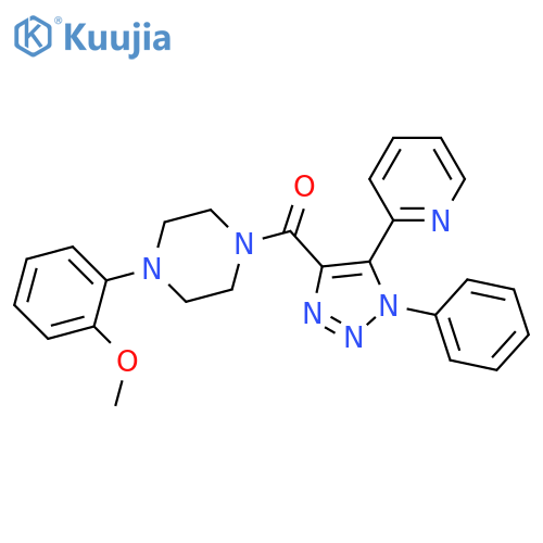 1-(2-methoxyphenyl)-4-1-phenyl-5-(pyridin-2-yl)-1H-1,2,3-triazole-4-carbonylpiperazine structure