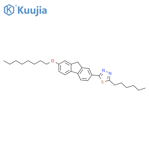 1,3,4-Thiadiazole, 2-hexyl-5-[7-(octyloxy)-9H-fluoren-2-yl]- structure