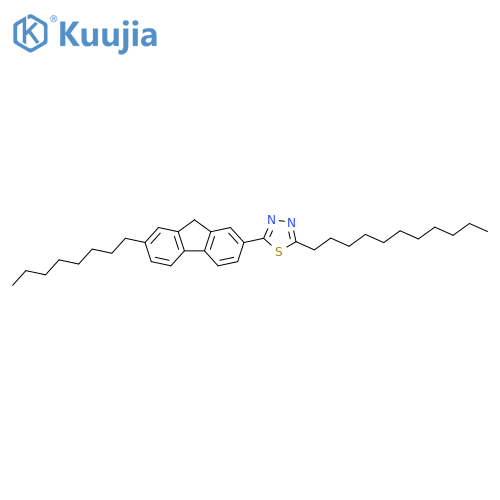 1,3,4-Thiadiazole, 2-(7-octyl-9H-fluoren-2-yl)-5-undecyl- structure