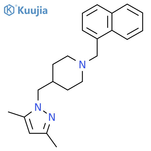 4-(3,5-dimethyl-1H-pyrazol-1-yl)methyl-1-(naphthalen-1-yl)methylpiperidine structure