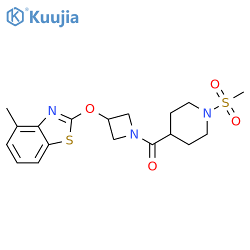 2-{[1-(1-methanesulfonylpiperidine-4-carbonyl)azetidin-3-yl]oxy}-4-methyl-1,3-benzothiazole structure
