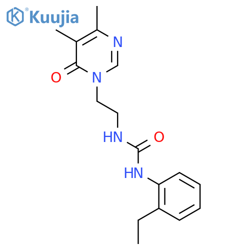 3-2-(4,5-dimethyl-6-oxo-1,6-dihydropyrimidin-1-yl)ethyl-1-(2-ethylphenyl)urea structure