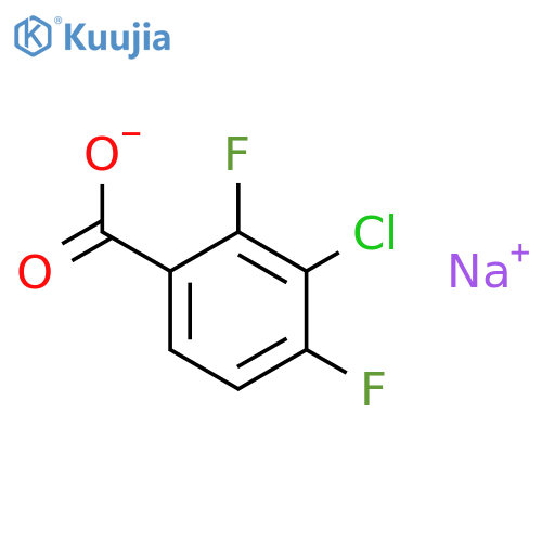 Sodium 3-chloro-2,4-difluorobenzoate structure