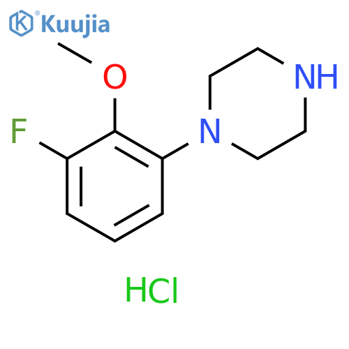 1-(3-fluoro-2-methoxyphenyl)piperazine hydrochloride structure