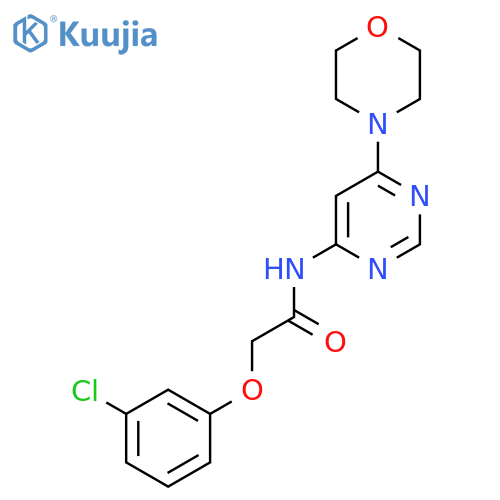 2-(3-chlorophenoxy)-N-6-(morpholin-4-yl)pyrimidin-4-ylacetamide structure