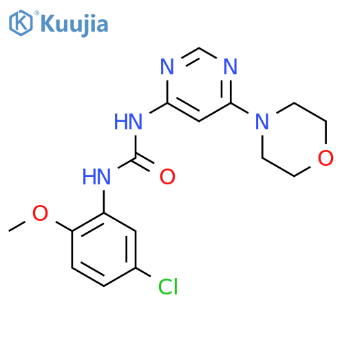 1-(5-chloro-2-methoxyphenyl)-3-6-(morpholin-4-yl)pyrimidin-4-ylurea structure