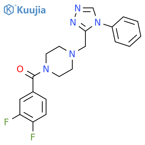1-(3,4-difluorobenzoyl)-4-(4-phenyl-4H-1,2,4-triazol-3-yl)methylpiperazine structure