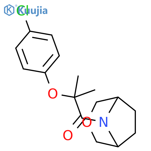 2-(4-chlorophenoxy)-2-methyl-1-{3-oxa-8-azabicyclo[3.2.1]octan-8-yl}propan-1-one structure