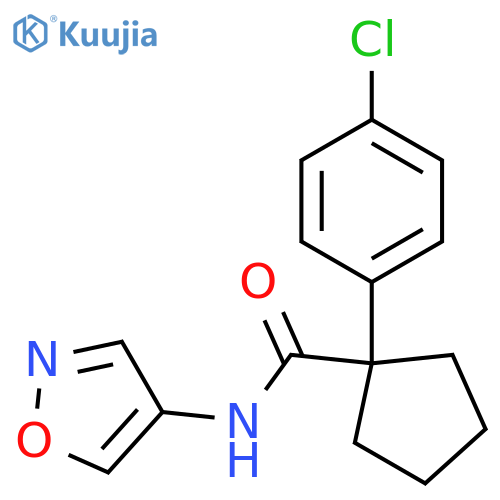 1-(4-chlorophenyl)-N-(1,2-oxazol-4-yl)cyclopentane-1-carboxamide structure