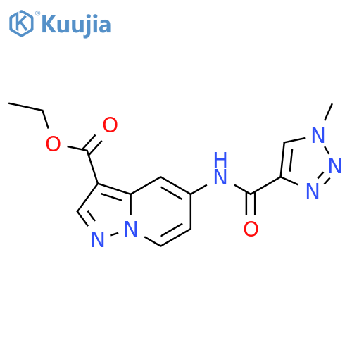 ethyl 5-(1-methyl-1H-1,2,3-triazole-4-amido)pyrazolo[1,5-a]pyridine-3-carboxylate structure