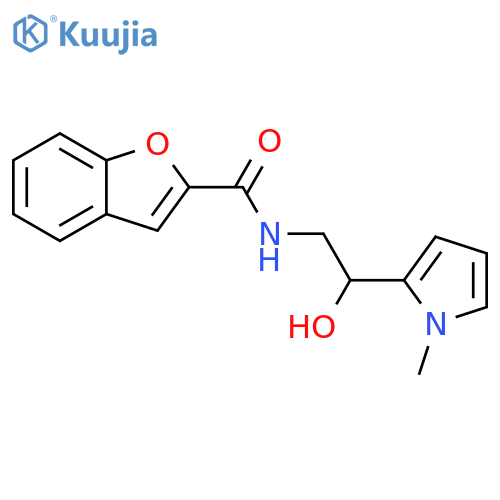 N-2-hydroxy-2-(1-methyl-1H-pyrrol-2-yl)ethyl-1-benzofuran-2-carboxamide structure