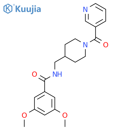 3,5-dimethoxy-N-{1-(pyridine-3-carbonyl)piperidin-4-ylmethyl}benzamide structure