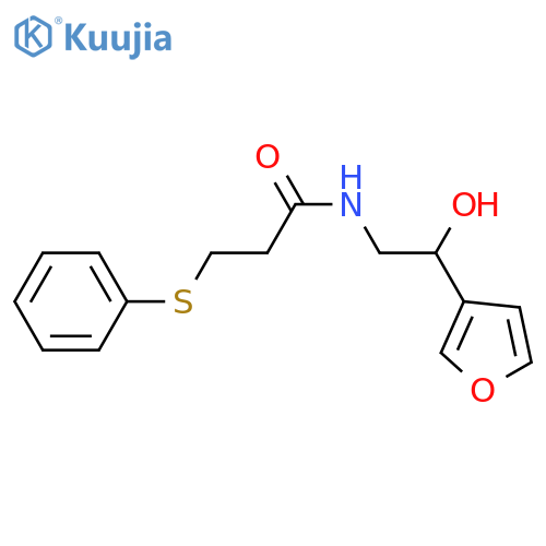 N-[2-(furan-3-yl)-2-hydroxyethyl]-3-(phenylsulfanyl)propanamide structure