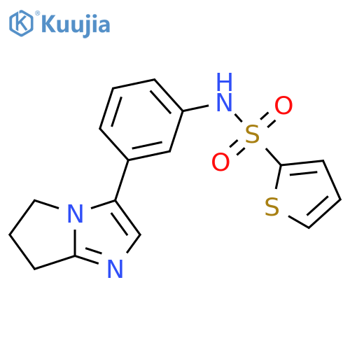 N-(3-{5H,6H,7H-pyrrolo[1,2-a]imidazol-3-yl}phenyl)thiophene-2-sulfonamide structure