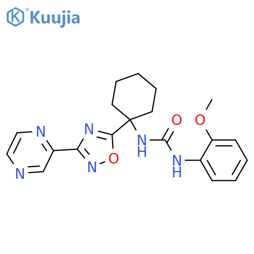 1-(2-methoxyphenyl)-3-{1-[3-(pyrazin-2-yl)-1,2,4-oxadiazol-5-yl]cyclohexyl}urea structure