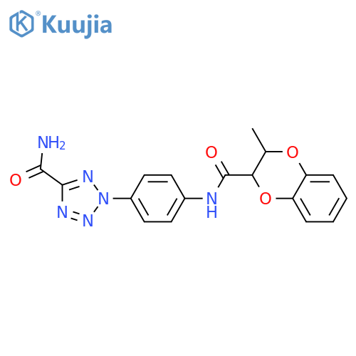 2-4-(3-methyl-2,3-dihydro-1,4-benzodioxine-2-amido)phenyl-2H-1,2,3,4-tetrazole-5-carboxamide structure