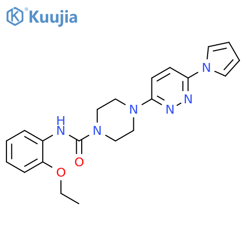 N-(2-ethoxyphenyl)-4-[6-(1H-pyrrol-1-yl)pyridazin-3-yl]piperazine-1-carboxamide structure