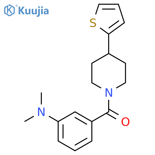N,N-dimethyl-3-[4-(thiophen-2-yl)piperidine-1-carbonyl]aniline structure
