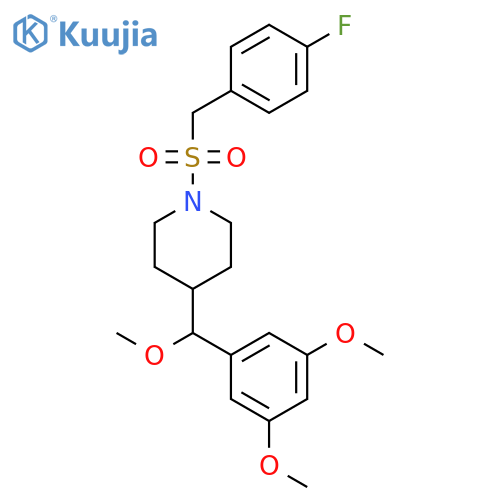 4-{[(3,5-dimethoxyphenyl)methoxy]methyl}-1-[(4-fluorophenyl)methanesulfonyl]piperidine structure