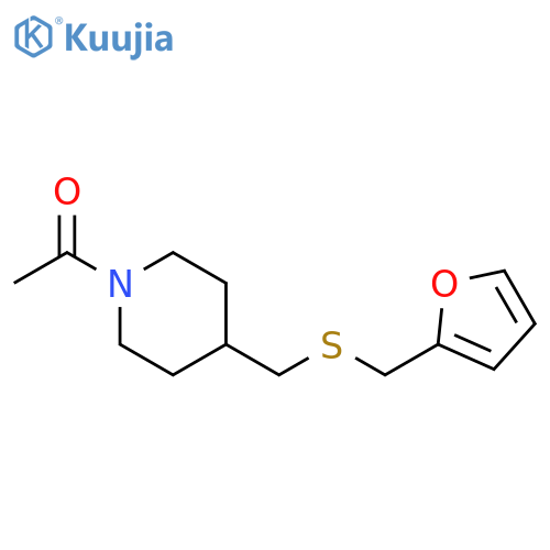 1-[4-({[(furan-2-yl)methyl]sulfanyl}methyl)piperidin-1-yl]ethan-1-one structure