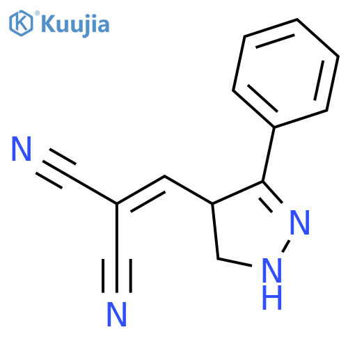 Propanedinitrile, [(4,5-dihydro-3-phenyl-1H-pyrazol-4-yl)methylene]- structure