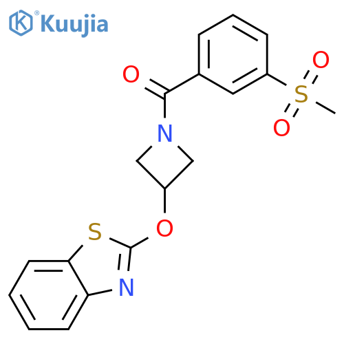2-{[1-(3-methanesulfonylbenzoyl)azetidin-3-yl]oxy}-1,3-benzothiazole structure