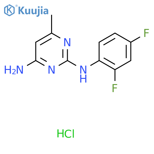 N2-(2,4-difluorophenyl)-6-methylpyrimidine-2,4-diamine hydrochloride structure