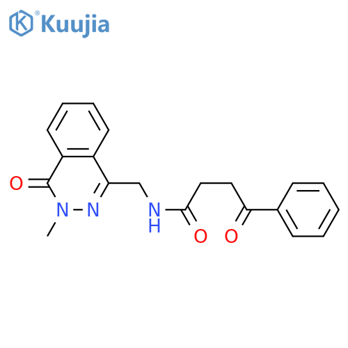 N-[(3-methyl-4-oxo-3,4-dihydrophthalazin-1-yl)methyl]-4-oxo-4-phenylbutanamide structure