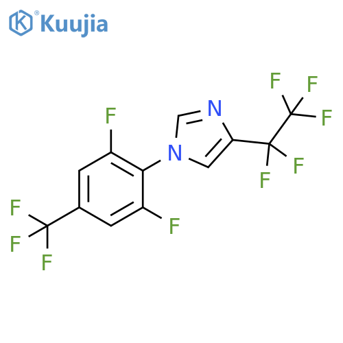 1H-Imidazole,1-[2,6-difluoro-4-(trifluoromethyl)phenyl]-4-(pentafluoroethyl)- structure