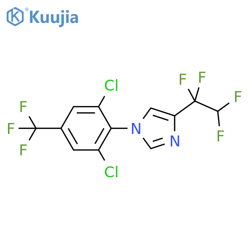 1H-Imidazole,1-[2,6-dichloro-4-(trifluoromethyl)phenyl]-4-(1,1,2,2-tetrafluoroethyl)- structure
