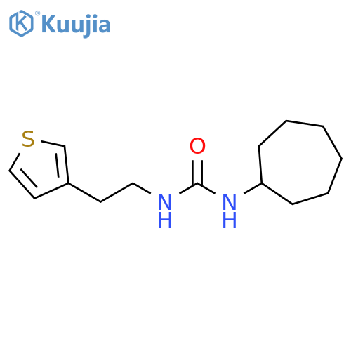 1-cycloheptyl-3-[2-(thiophen-3-yl)ethyl]urea structure