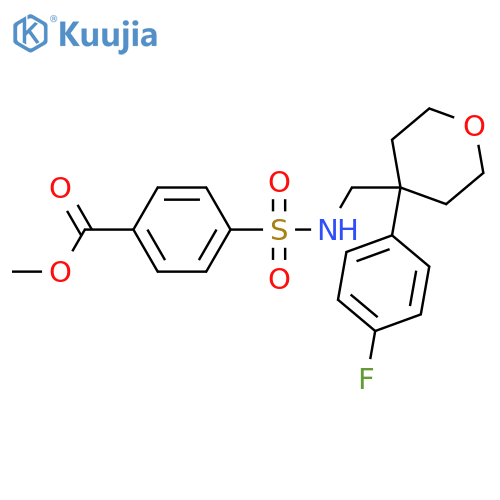 methyl 4-({[4-(4-fluorophenyl)oxan-4-yl]methyl}sulfamoyl)benzoate structure
