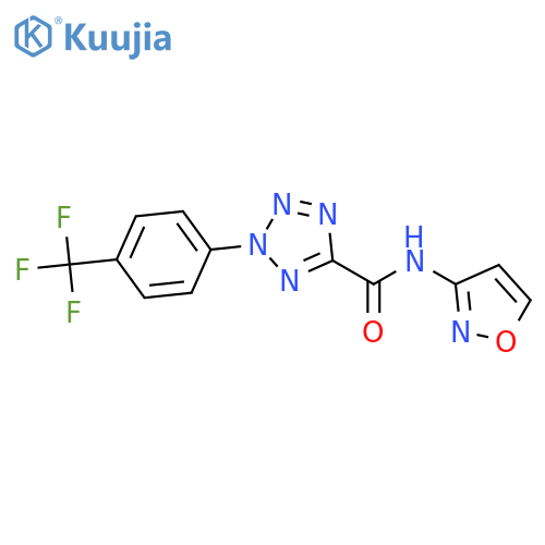 N-(1,2-oxazol-3-yl)-2-4-(trifluoromethyl)phenyl-2H-1,2,3,4-tetrazole-5-carboxamide structure